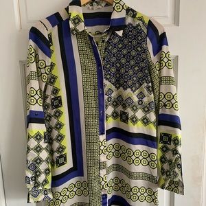 RIVER ISLAND scarf print shirt dress